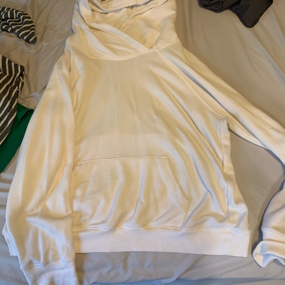 Vs cowl neck white hoodie